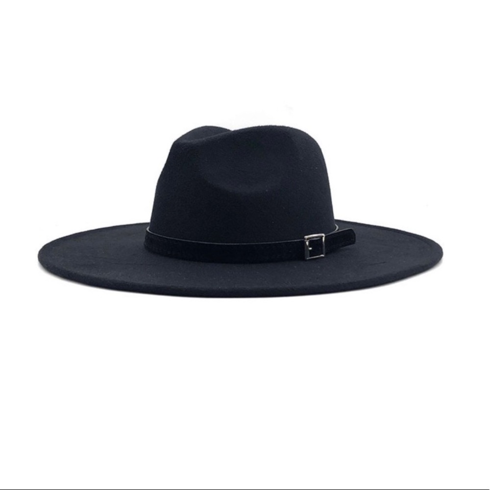 Stacey Black Wide Brim Hat